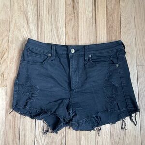 Guess Black Distressed Jean Shorts, Size 27